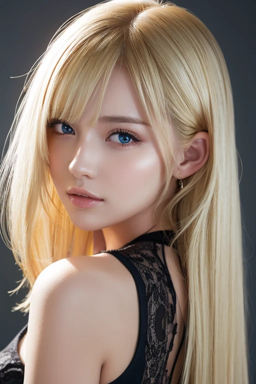 High resolution, girl、Blonde, Shiny Hair,