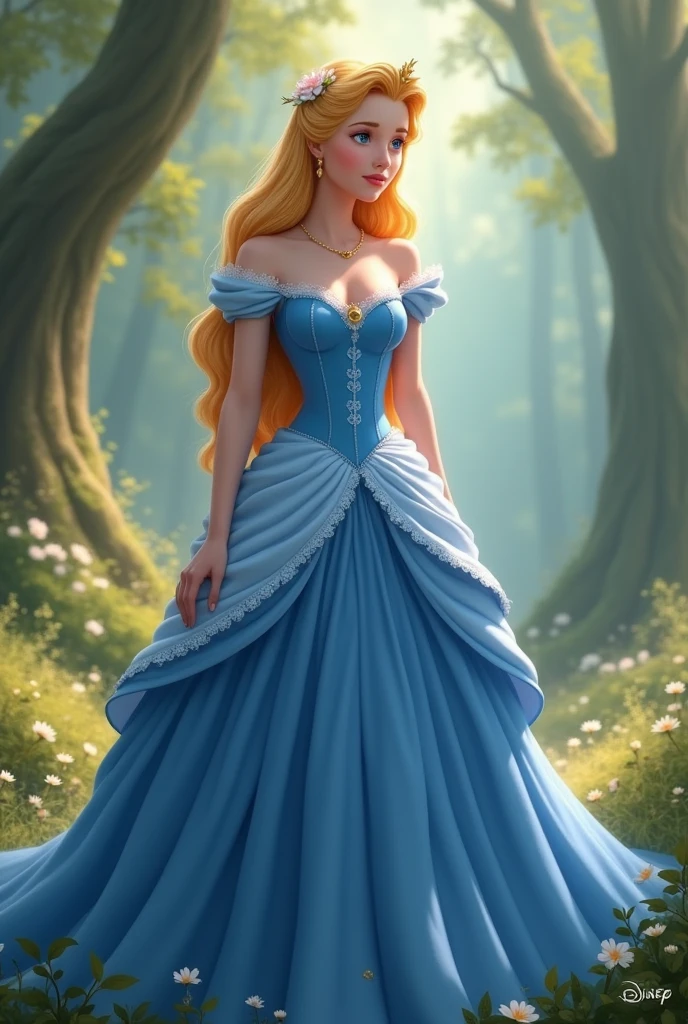 Sleeping Beauty Aurora in Real Life, how exactly she would look in her signature dress from the Disney movie?
