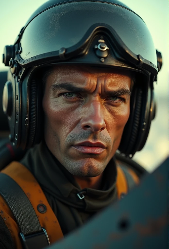 a close up of a man in a helmet and a helmet on, 2 0 2 1 cinematic 4 k framegrab, barbarella, by Anna Katharina Block, fighter pilot in the cockpit, moody : : wes anderson, retro photography, furious gorgeous woman, sixties, faster, awarded on cgsociety, pompadour, nascar, 2015 cinematography  
