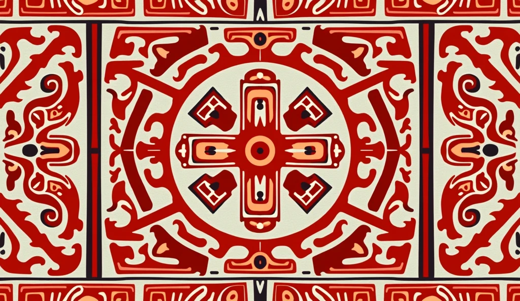 Philippine tribal pattern red