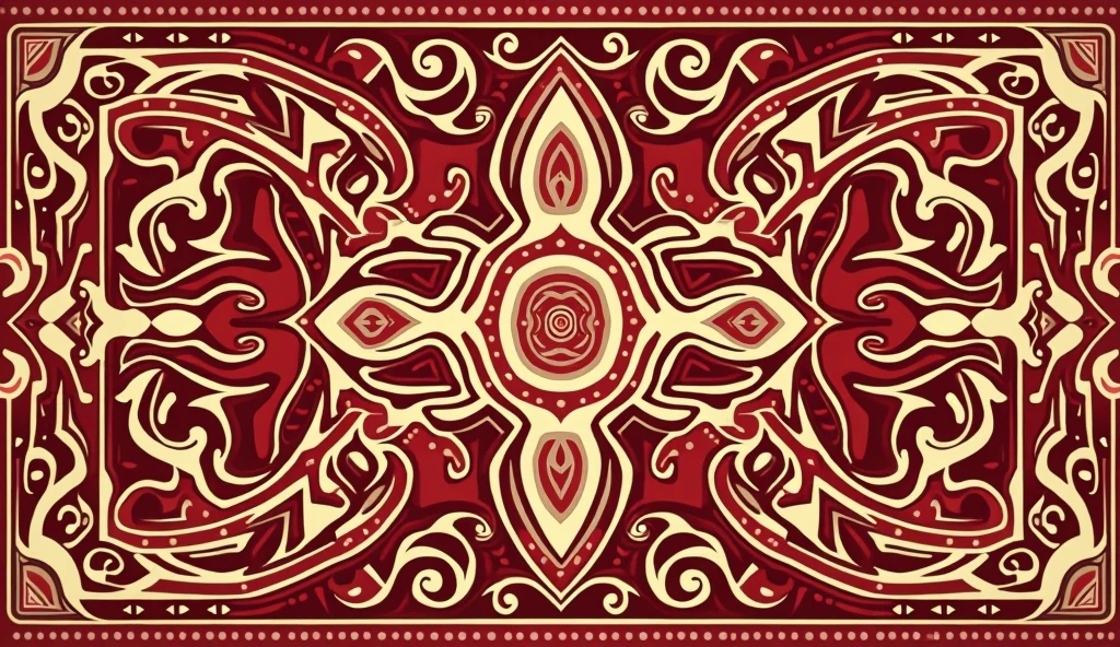 Philippine tribal pattern red
