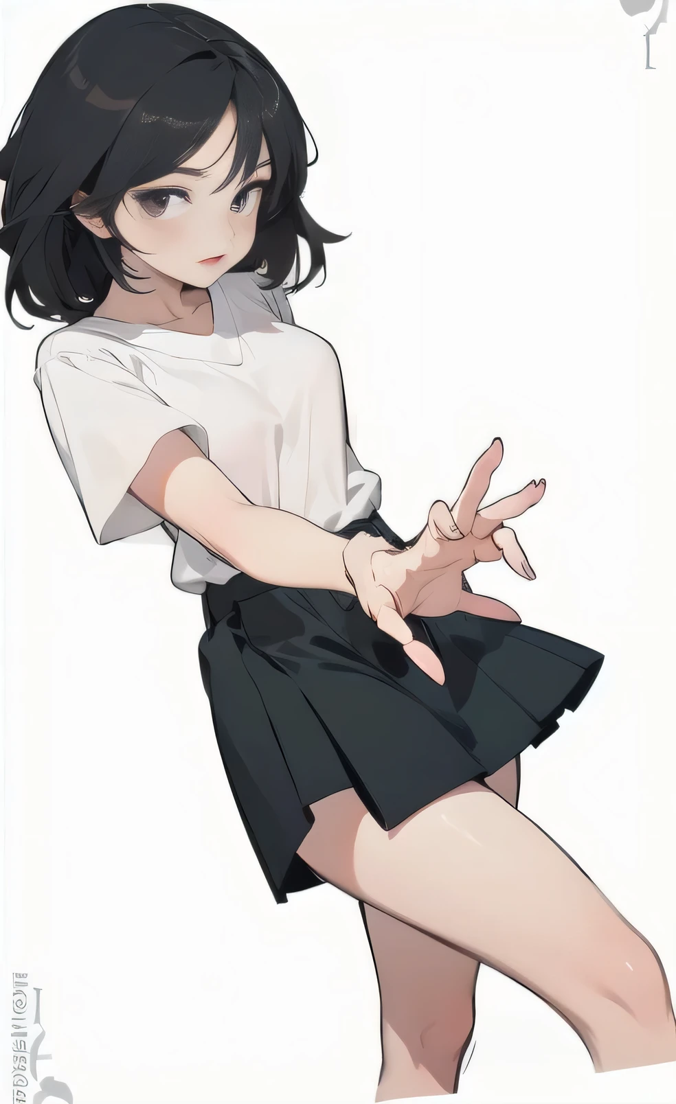 JK girl's panic expression,Frightened expression,Being dragged away,
