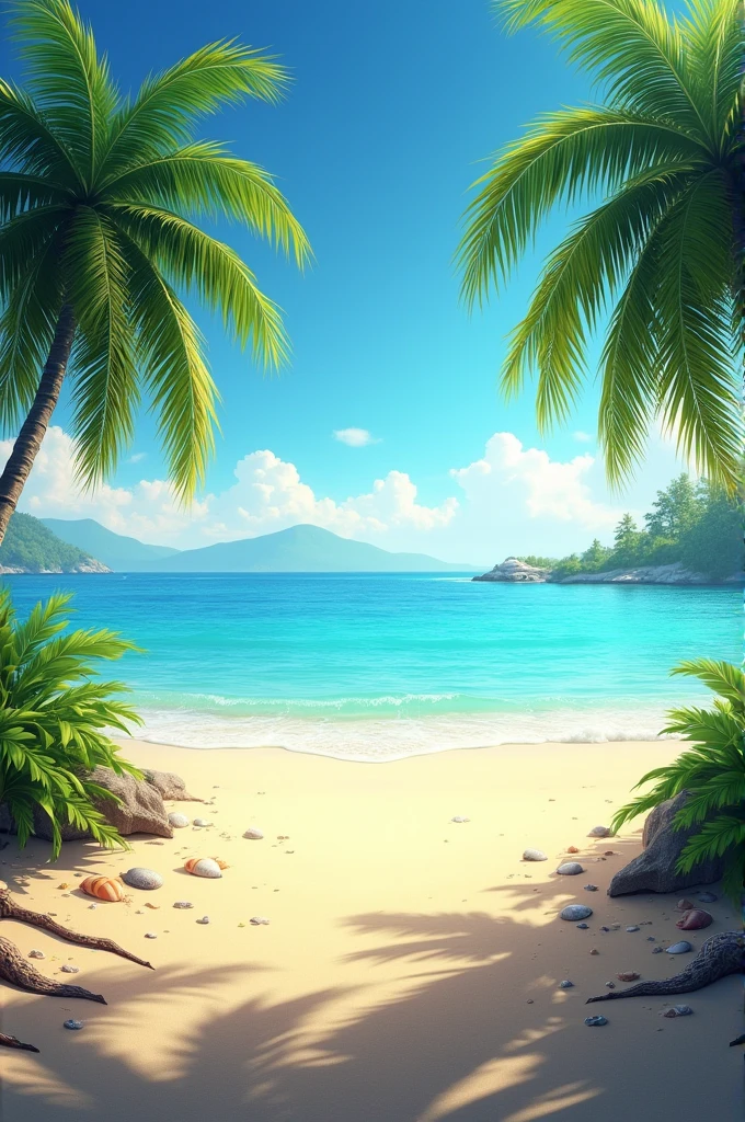Paradise beach without mountains 