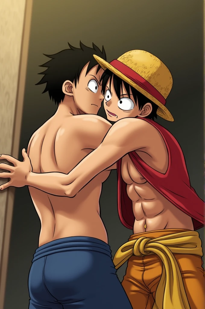 t/n crying hugging luffy after ace's death