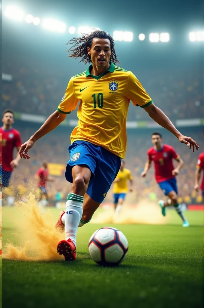 Ronaldinho scoring a goal