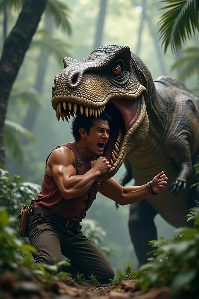 Leon was bitten by a dinosaur.