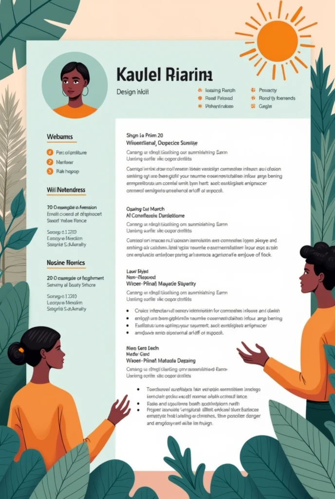 Generate resumes for a company that prioritizes employee well-being