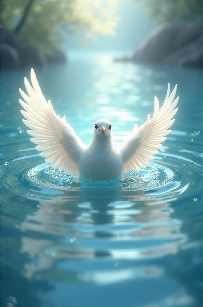 A dove of the holy spirit of water