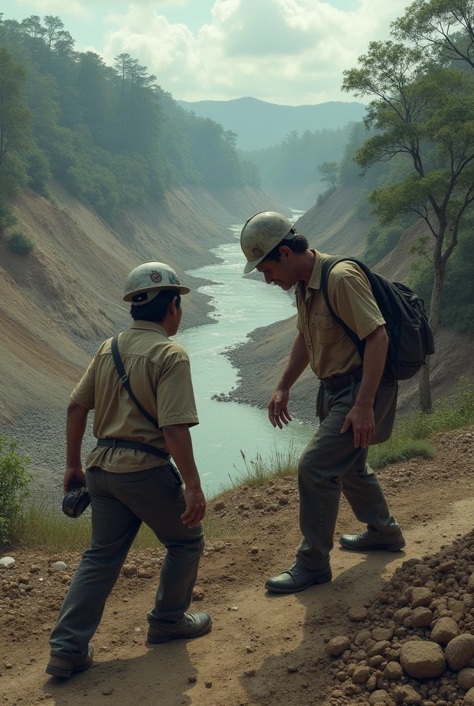 Scenes showing the difficult working conditions, with exhausted or sick miners, and environmental effects such as deforested areas or rivers contaminated by mercury.
