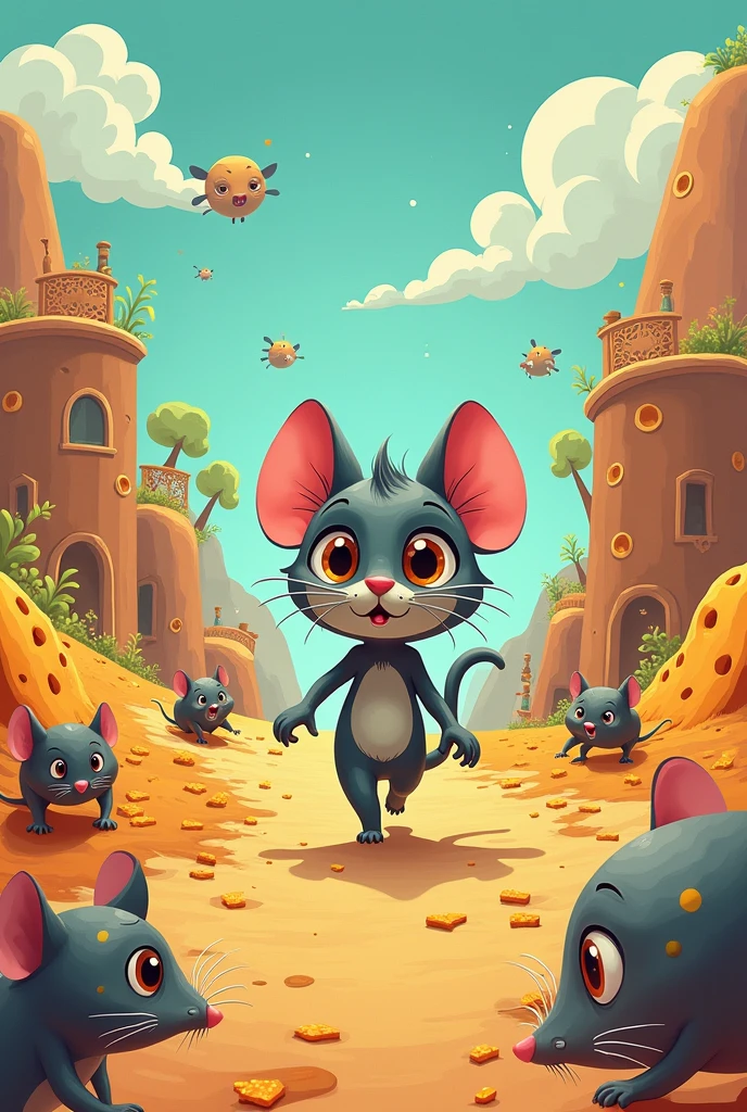 A cat named Luna faces obstacles and traps on a planet of mice, but the mice are good that it is in cartoons