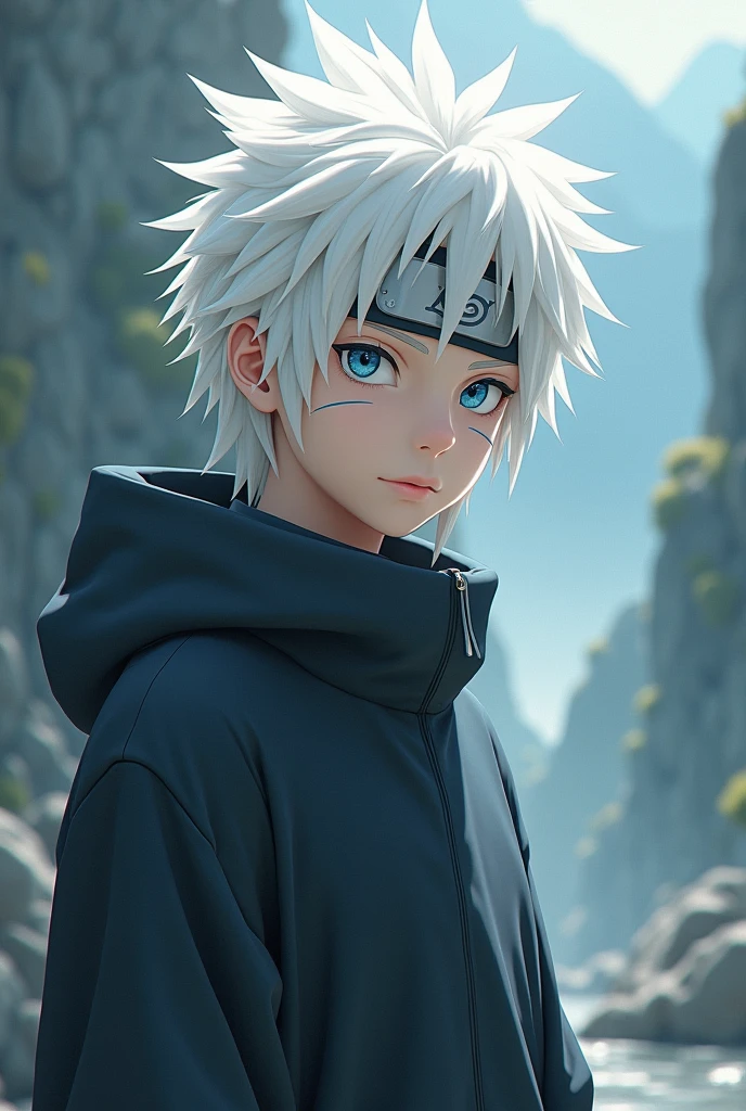 Naruto with white hair
