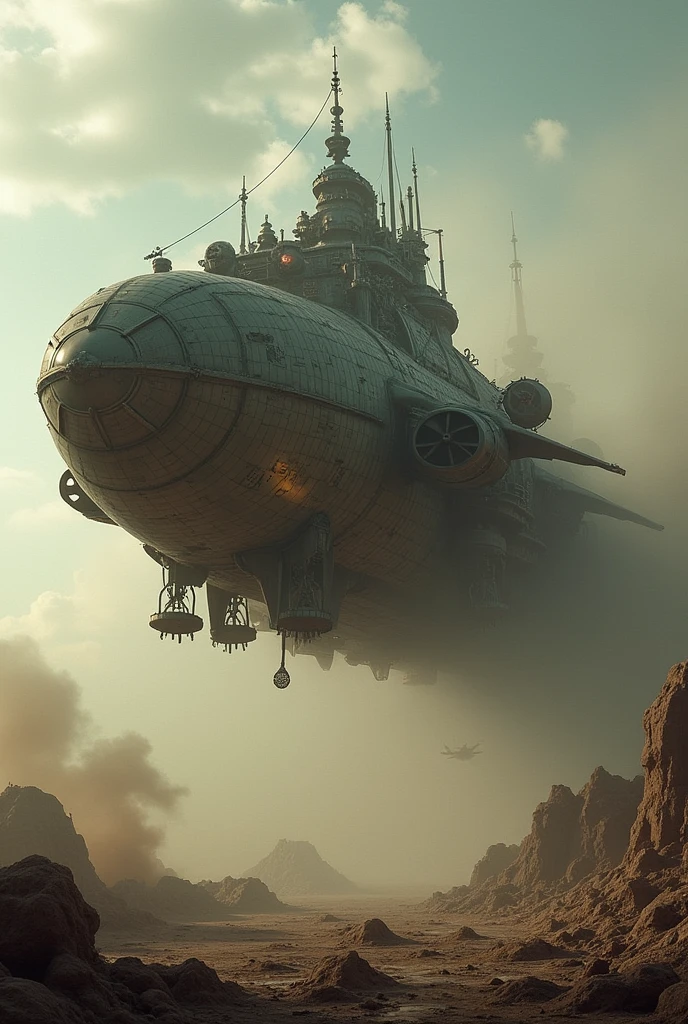 A airship made for combat from the fallouts universe