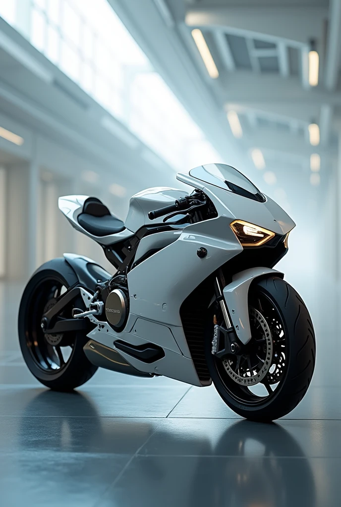 L-shaped motorcycle