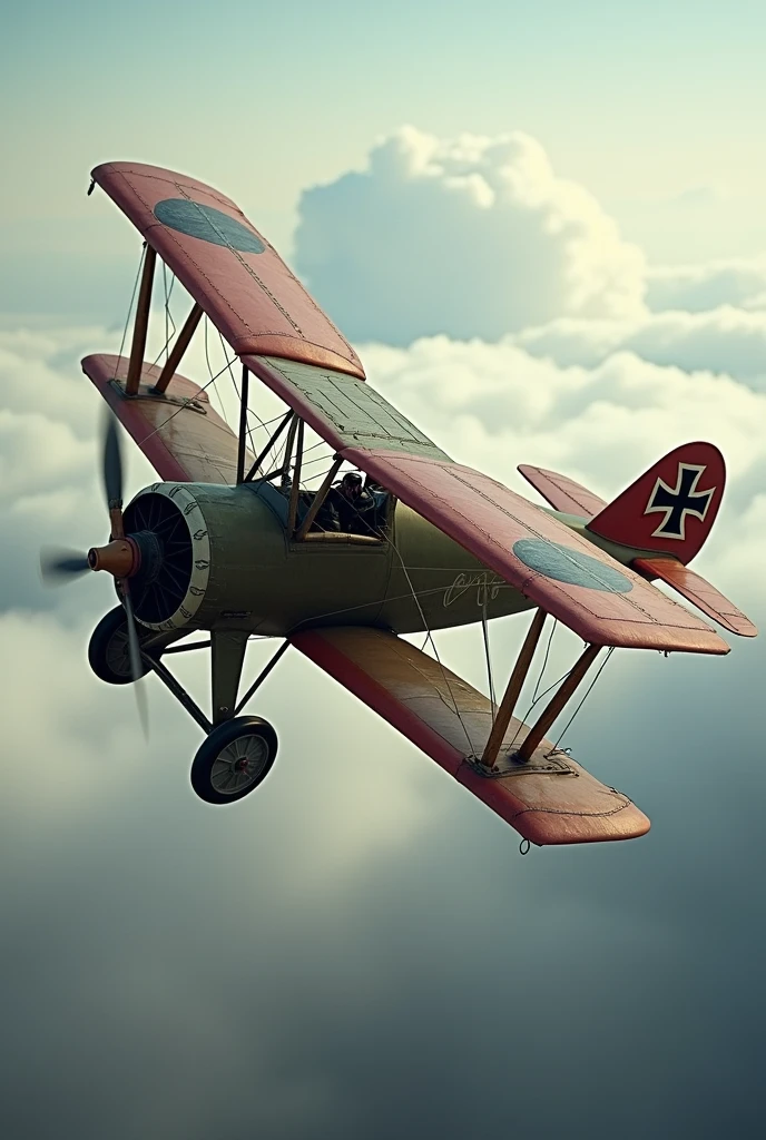 Airplane Fokker Dr. 1 of (1917) triplano ( 3 alas ) of the first world war