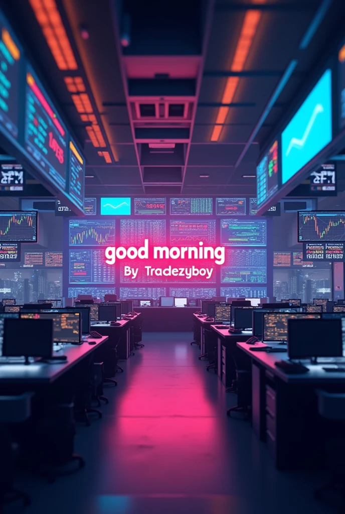 Background will have a trading picture, Good morning by TradezyBoy will be written in the picture.