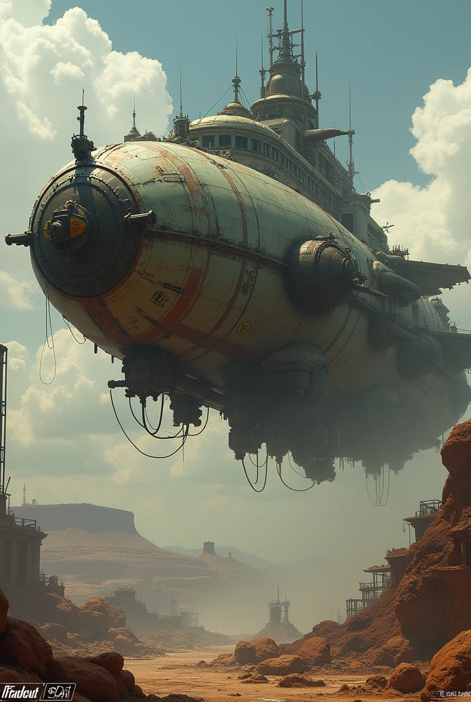 A airship made for combat from the fallouts universe