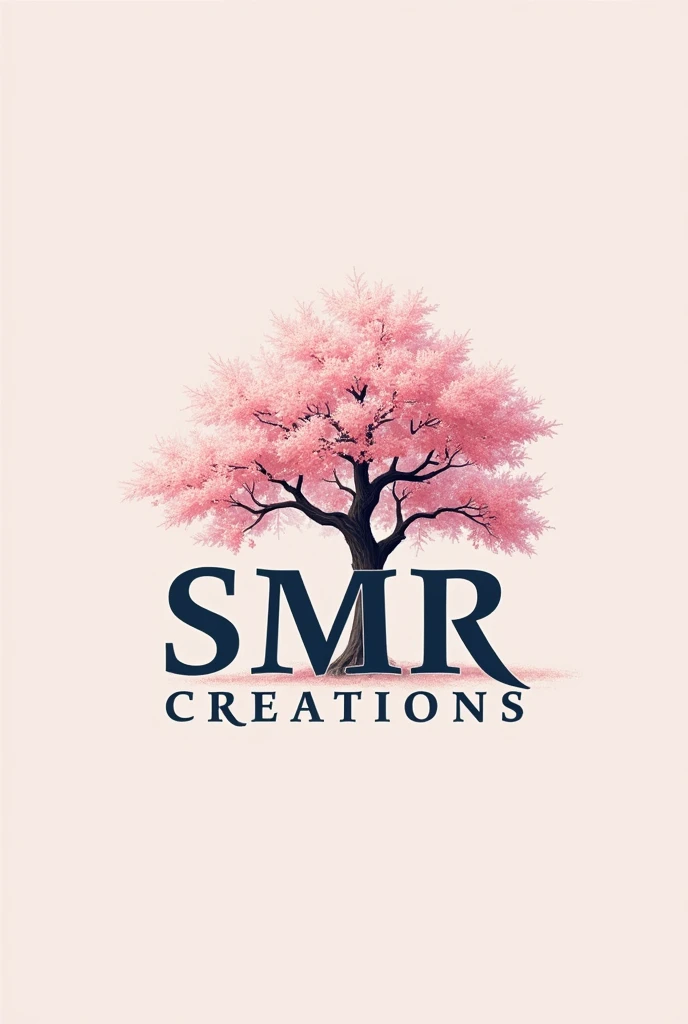Business logo of smr creations That has a cherry tree in the background and the letters smr history