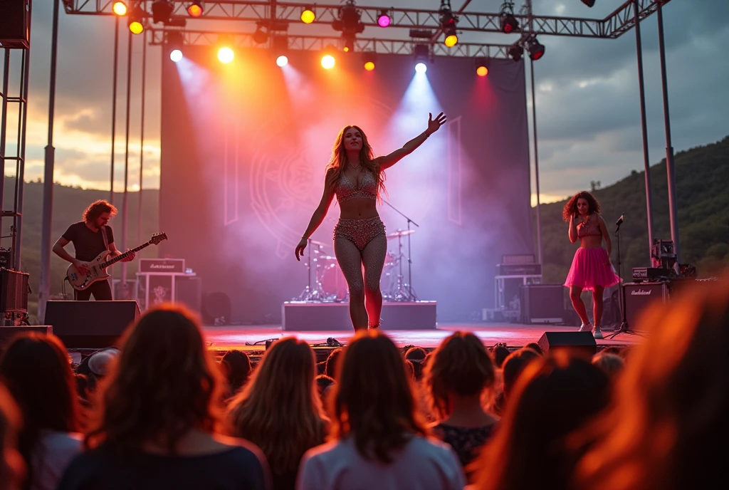 America&#39;s number one female rock pop singer、Outdoor live performance