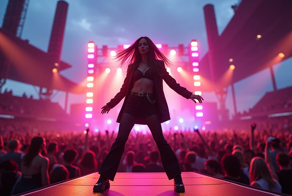 America's number one female rock pop singer、Outdoor live performance