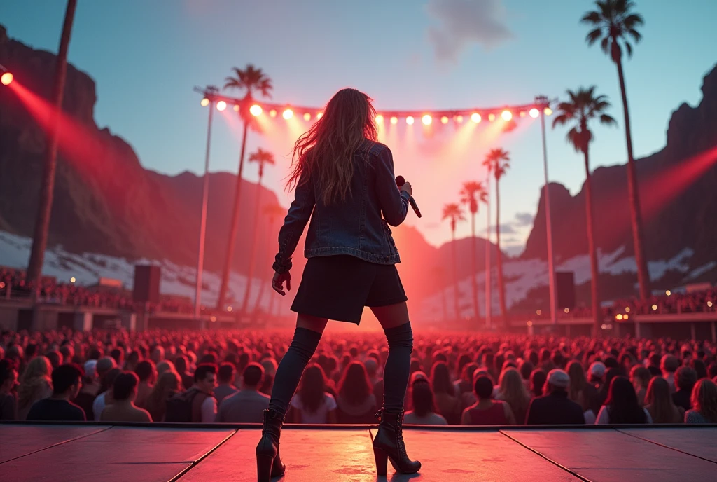 America's number one female rock pop singer、Outdoor live performance
