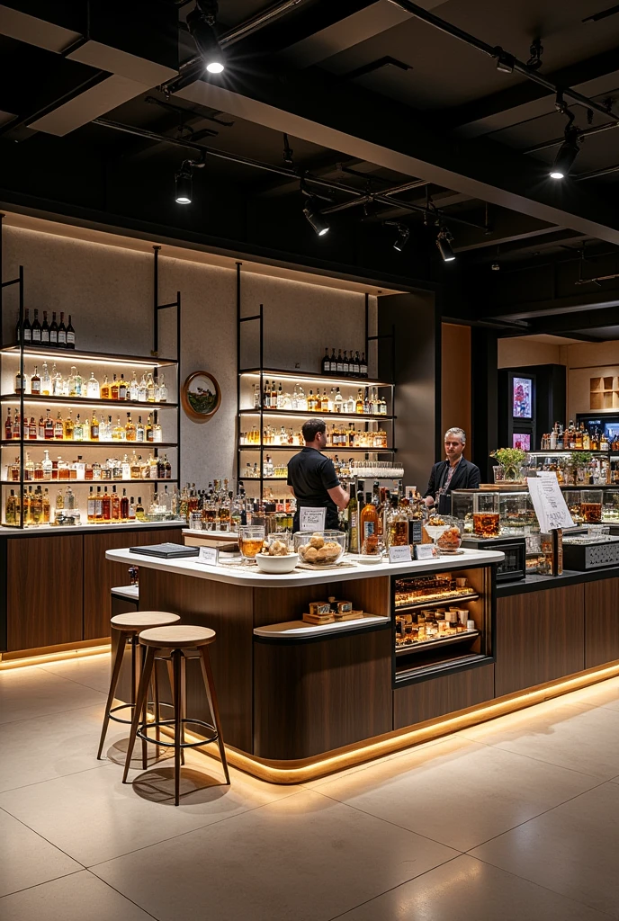 create a liquor store design