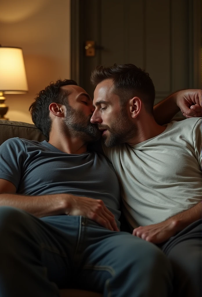 Chris Evans sucking another man's on the couch. Realistic realism 4k