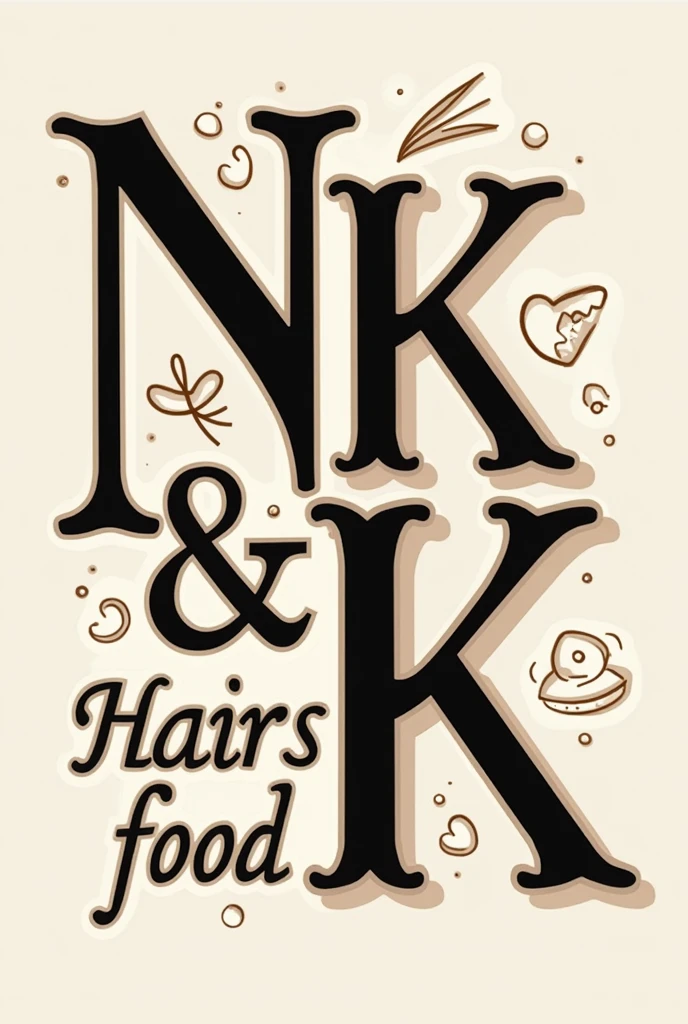 Create a logo which name is N&k hairs food