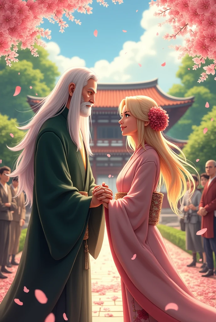 Jiraya and Tsunade getting married