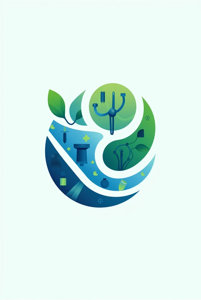 Logo of a textile industrial company called "thermal Ruiz srl" with distinctive colors in the blue and green brand and there are objects related to clothing
