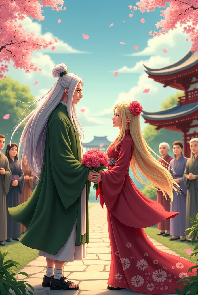 Jiraya and Tsunade getting married