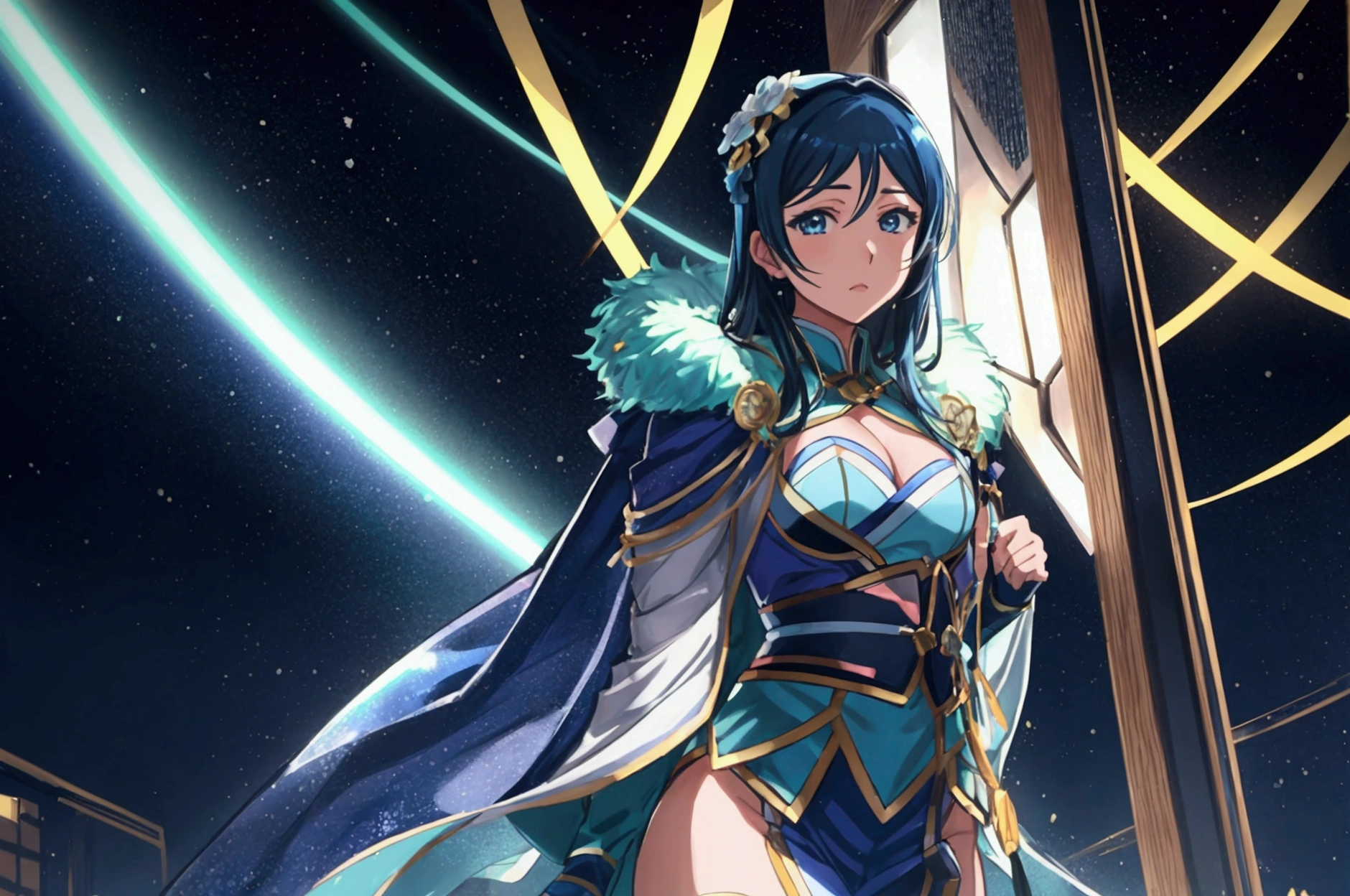 Love Live adult Kanan Matsuura, masterpiece, highest quality, figured, solo, transformed