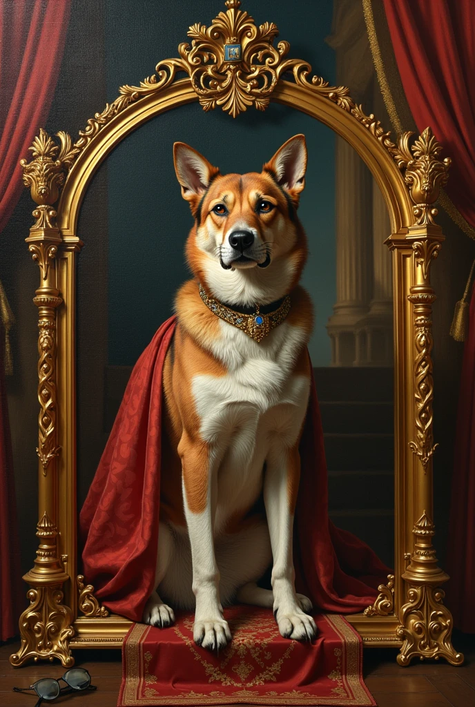 Renaissance-style portrait of the king&#39;s pet