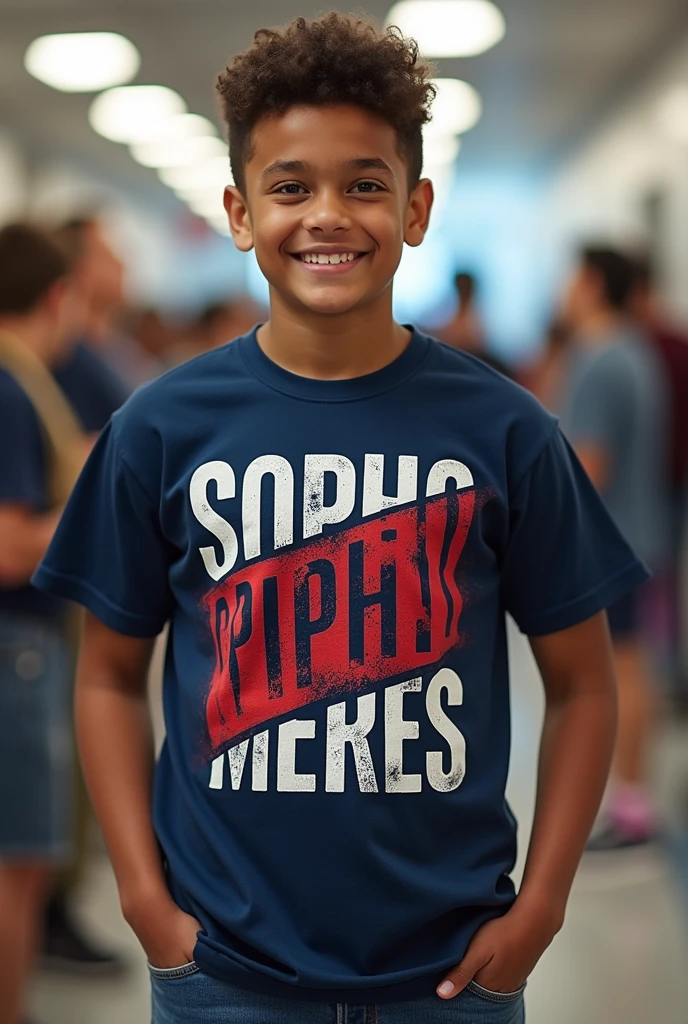 shirt that says sophomeres with the colors navy blue, red and white of reverse and right
