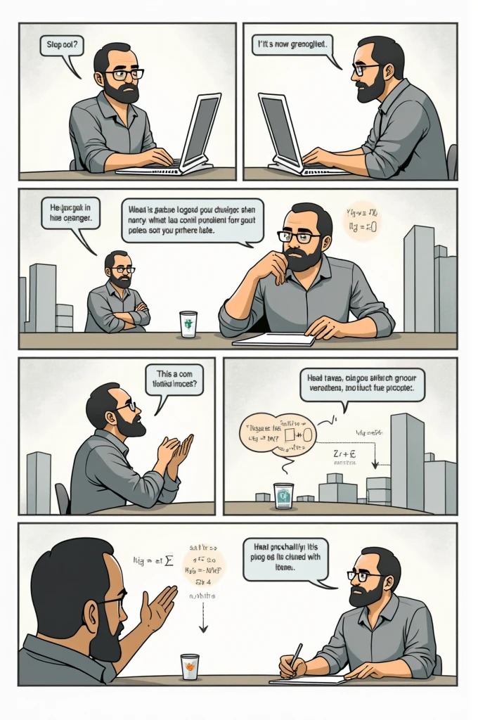 Create a comic strip that highlights Guillermo Francovich&#39;s logic 