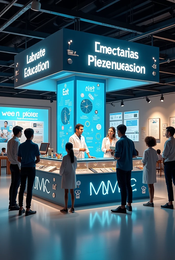 Basic stand design with theme, educators and science communicators, school presentation
