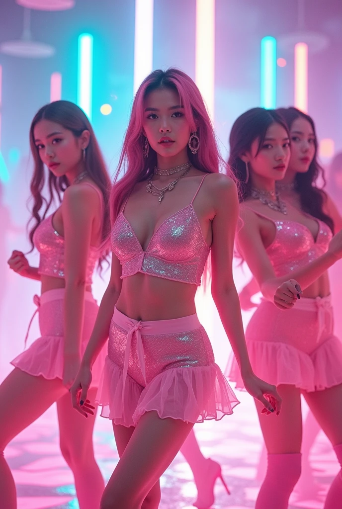 Make a pink kpop group
