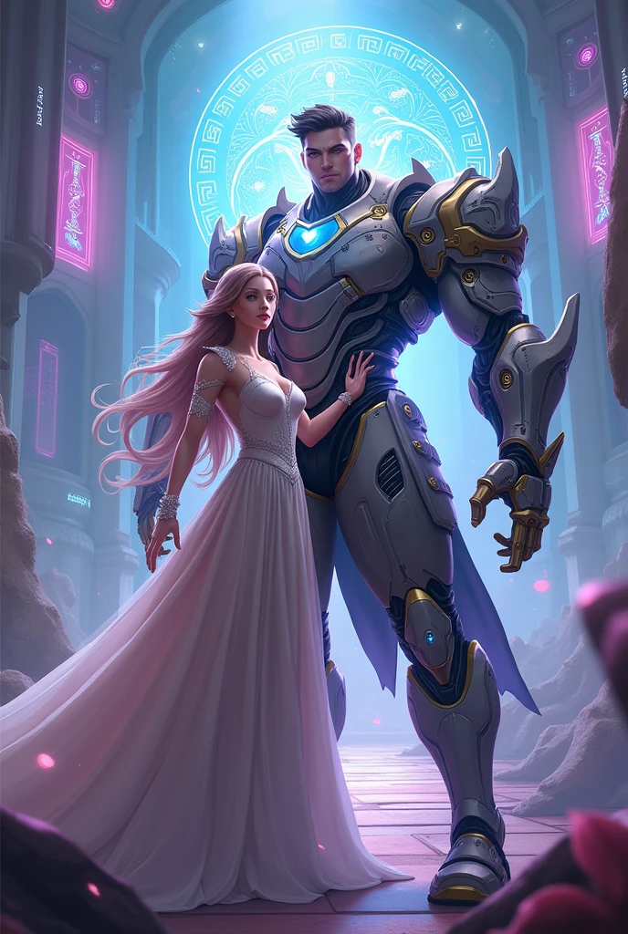 Cyborg Jonson from Mobile legends with princess Odette