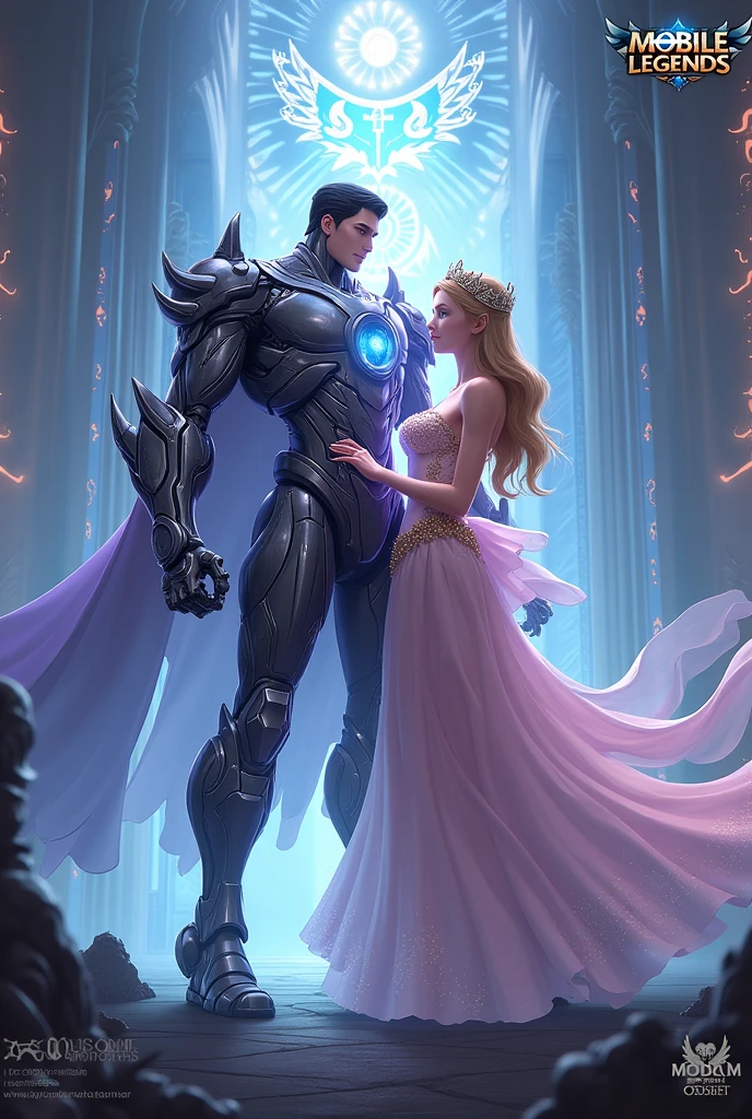 Cyborg Jonson from Mobile legends with princess Odette