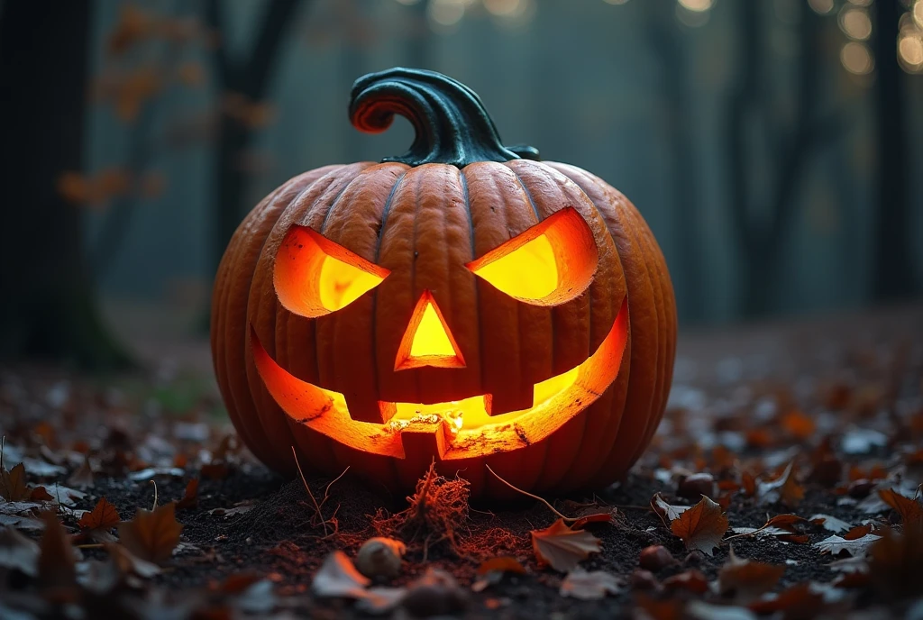 A Halloween pumpkin with dead space