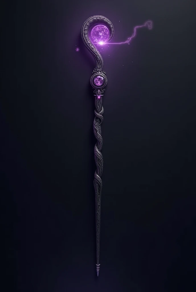 Wand design with black and purple colors 
