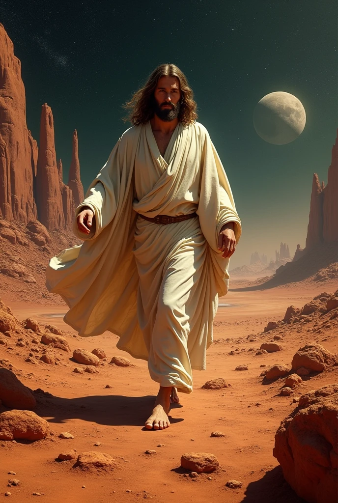 jesus walk on mars
leonardo da vinci style