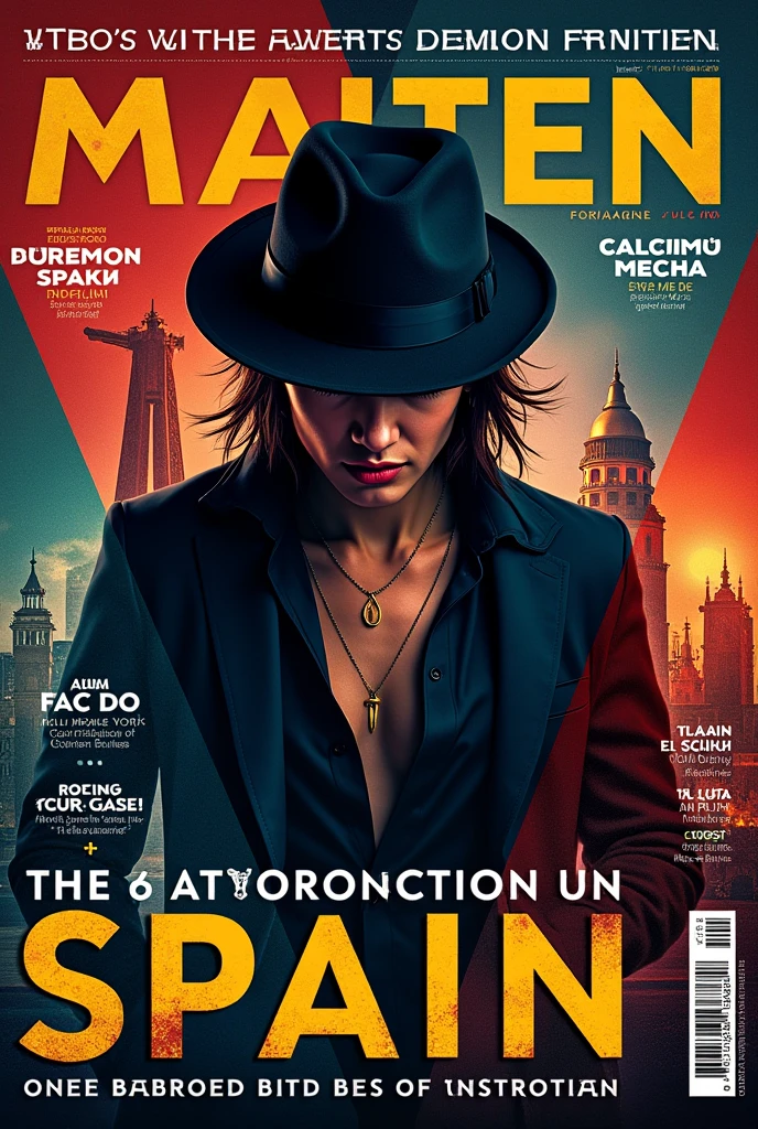 Cover of a striking magazine about entertainment and criminal acts in Spanish and Peru