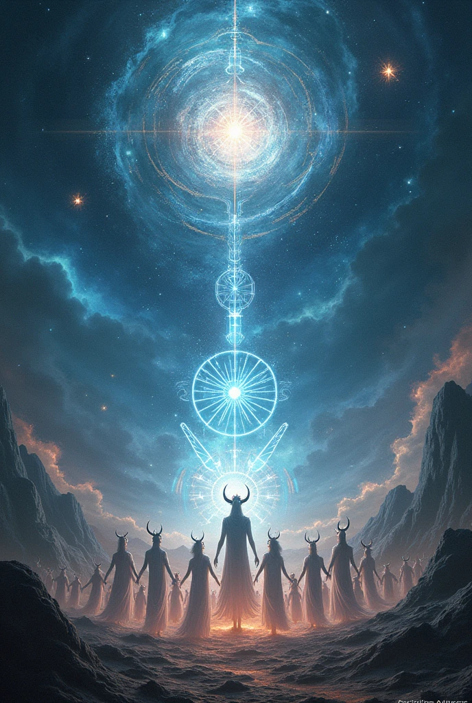 A star Galactic worship going through the Cosmos