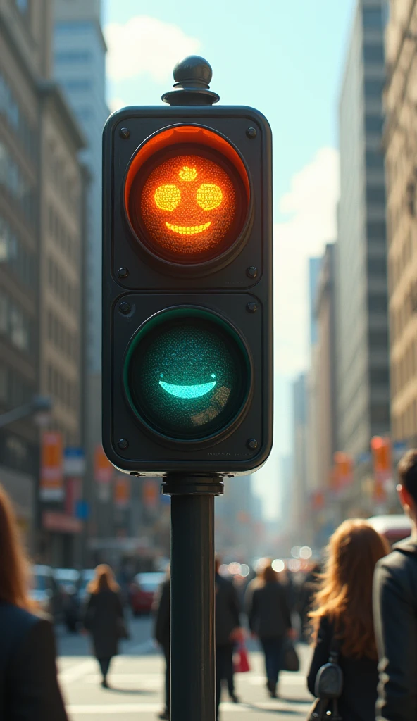 a special traffic light wasn't just an ordinary traffic light; a special traffic light could talk and feel people's emotions.