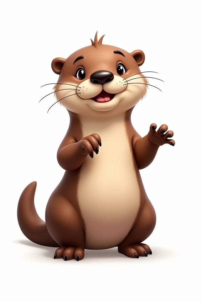 Otter with white background