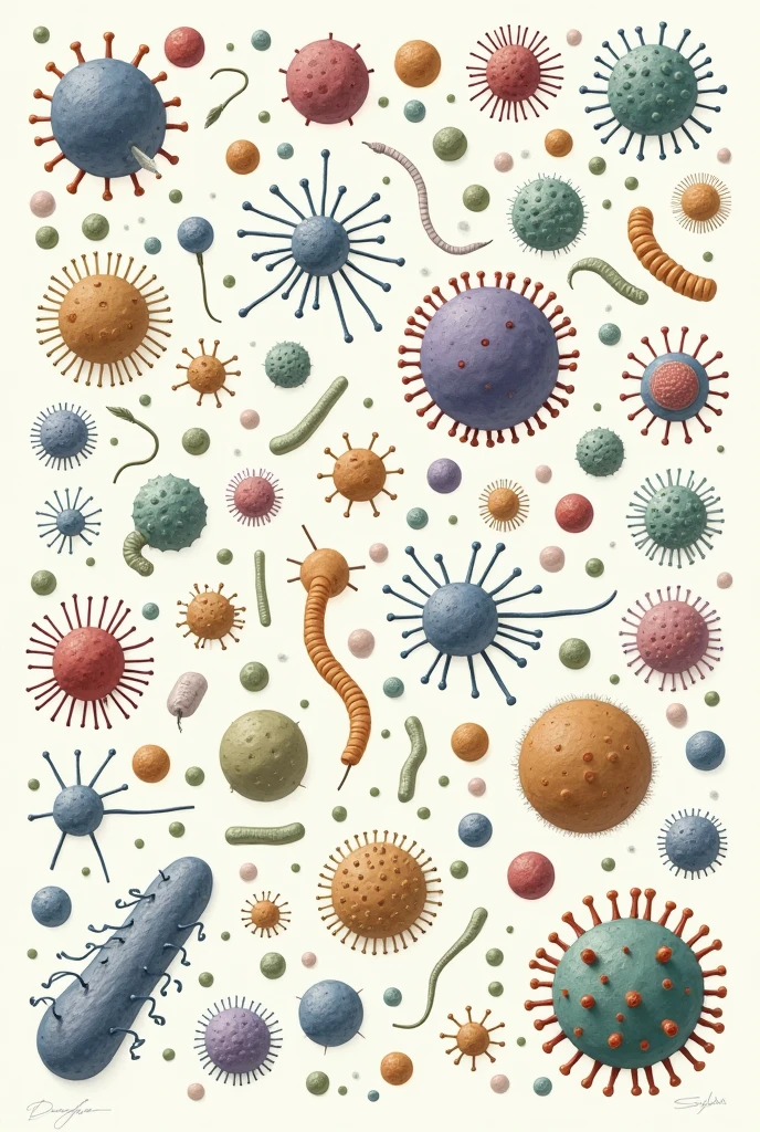 Image of bacteria and viruses