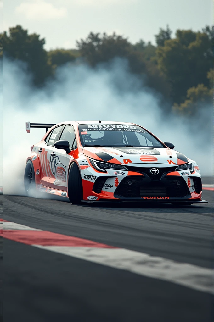 Toyota corolla levin full view sponsor sticker drift