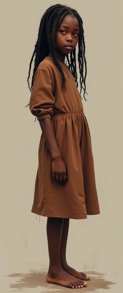 Age thirteen year old black girl full body.