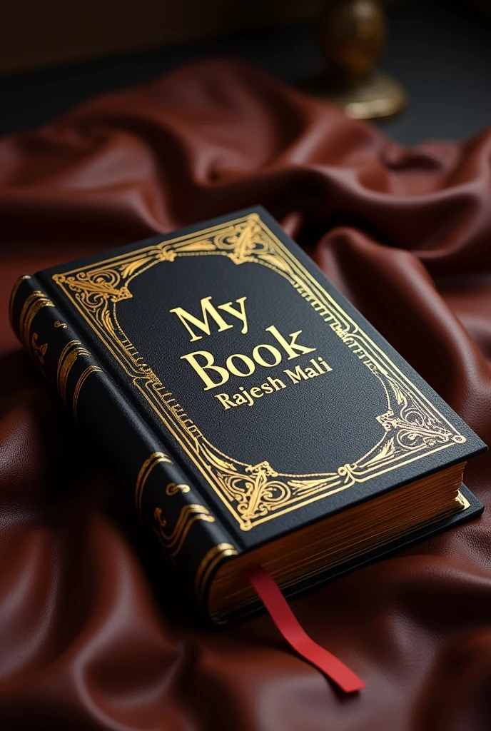 A very expensive book which looks very good. And the title of that book should be "My Book" And I have to write "Rajesh Maltii" in small font below my book.