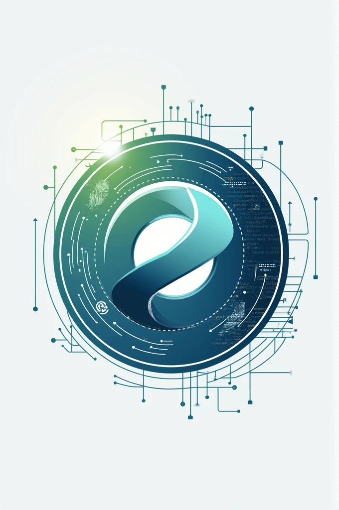 Design a logo for an Information Technology (IT) branch that incorporates elements such as circuit boards, data flow, global networks, and binary code. Consider using abstract shapes, futuristic styles, or symbolic representations like the infinity symbol or a human figure holding a digital device. The logo should convey a sense of innovation, efficiency, and the transformative power of technology, while also representing the interconnectedness and global reach of IT. Experiment with different color palettes and typography to create a visually appealing and memorable design.